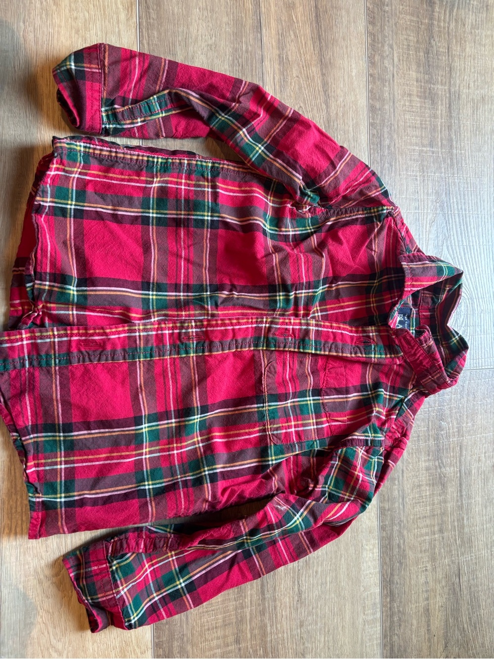 BUNDLE of 3– Andy & Evan Red and Green Plaid Button-Down Shirt
